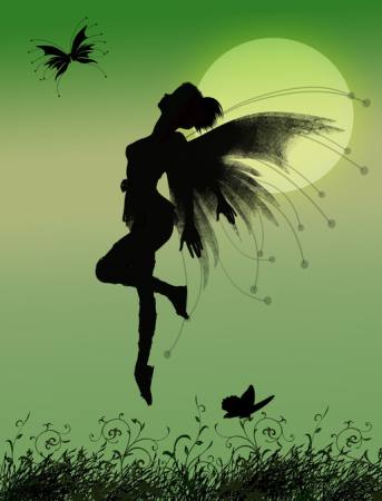 fe, grönt, måne, fluga, vingar, fjäril Franciscah - Dreamstime