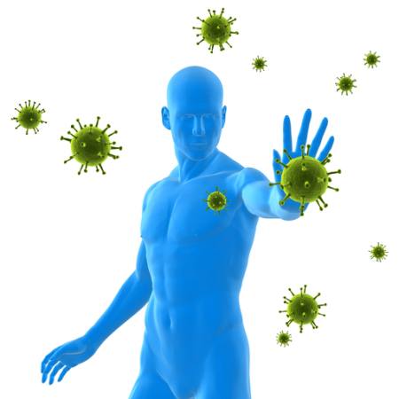 virus, immunitet, blått, man, sjuka, bakterier, grön Sebastian Kaulitzki - Dreamstime