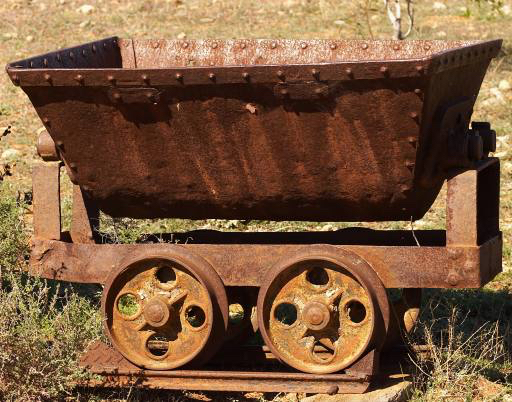 vagn, gruvor, järn, tåg, gamla, rost Clearviewstock