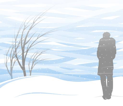 vinter, snö, person, man, snöstorm, träd Akvdanil
