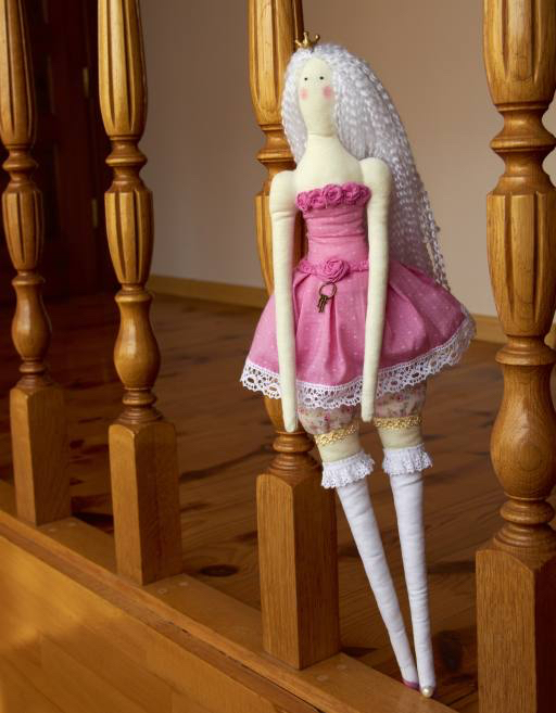 docka, Barbie, trä, trappor, marionett Irinavk