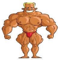 Pixwords Bilden med muskler, kropp, man, stark Dedmazay - Dreamstime