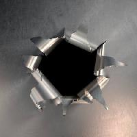 Pixwords Bilden med hål, kula, stål James Steidl - Dreamstime