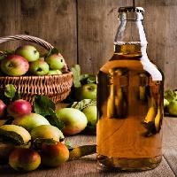 flaska, äpplen, korg, äpple, mössa, flytande, dricka Christopher Elwell (Celwell)