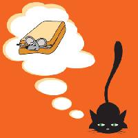 Pixwords Bilden med mus, katt, djur, möss, råtta, sandwitch Lillia - Dreamstime