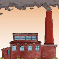 Pixwords Bilden med rök, fabrik, byggnad Dedmazay - Dreamstime