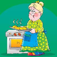 Pixwords Bilden med bröd, ugn, kock, spis, grönt, gammalt, mormor Alexey Bannykh (Alexbannykh)