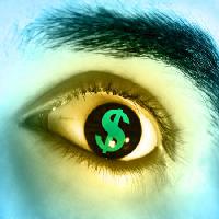 Pixwords Bilden med pengar, dollar, ögon, ögonbryn Andreus - Dreamstime
