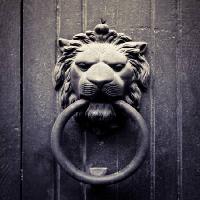 Pixwords Bilden med lejon, ring, mun, dörr Mauro77photo - Dreamstime