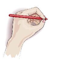 Pixwords Bilden med handen, penna, skriva, fingrar, penna Valiva