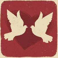 Pixwords Bilden med fågel, kärlek, rött, hjärta Bolotov - Dreamstime