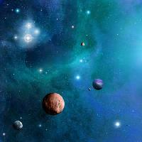 Pixwords Bilden med kosmos, utrymme, planet, sol Dvmsimages  - Dreamstime