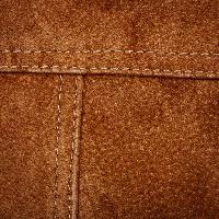 jeans, läder, sytt, brun Taigis