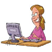 Pixwords Bilden med kvinna, dator, prata, stöd, hjälp, tangentbord Dedmazay - Dreamstime