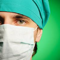 Pixwords Bilden med läkare, mask, grönt, man, ögon, hatt, läkare Haveseen - Dreamstime