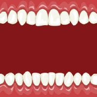 Pixwords Bilden med mun, vit, röd, tänder Dedmazay - Dreamstime
