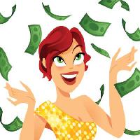 Pixwords Bilden med pengar, kvinna, dollar, dollar Fanelie Rosier - Dreamstime